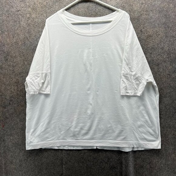 Lululemon Fundamental Shirt Mens 5XL White Pima Cotton Oversized Tee - Picture 1 of 9